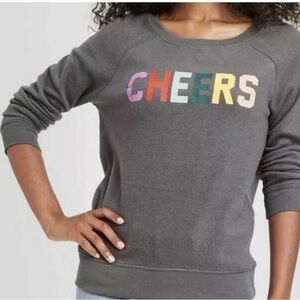 Grayson Threads Multicolor 'Cheers' Gray Sweater